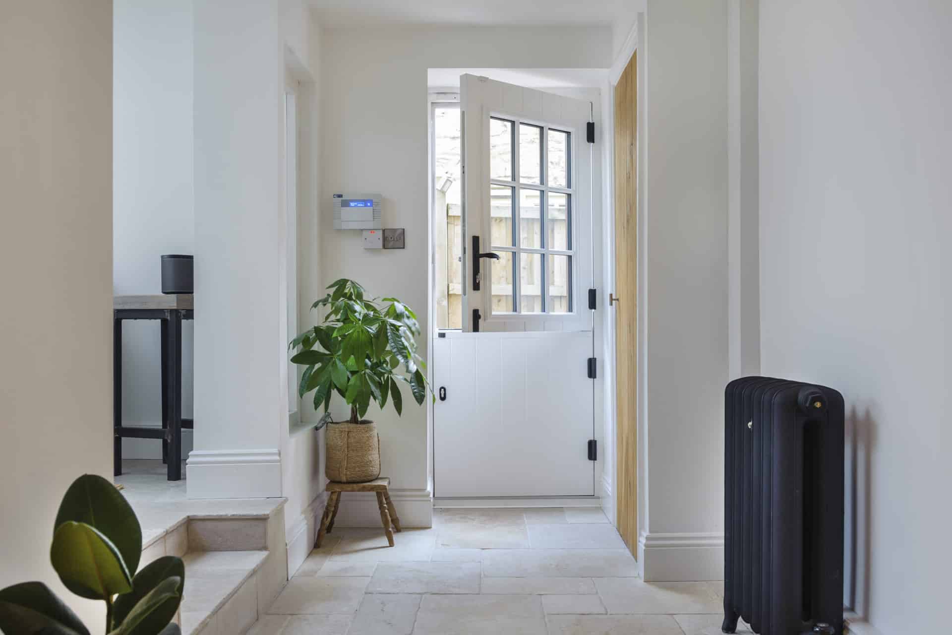 back door designs: Solidor stable composite door in use with outside view.
