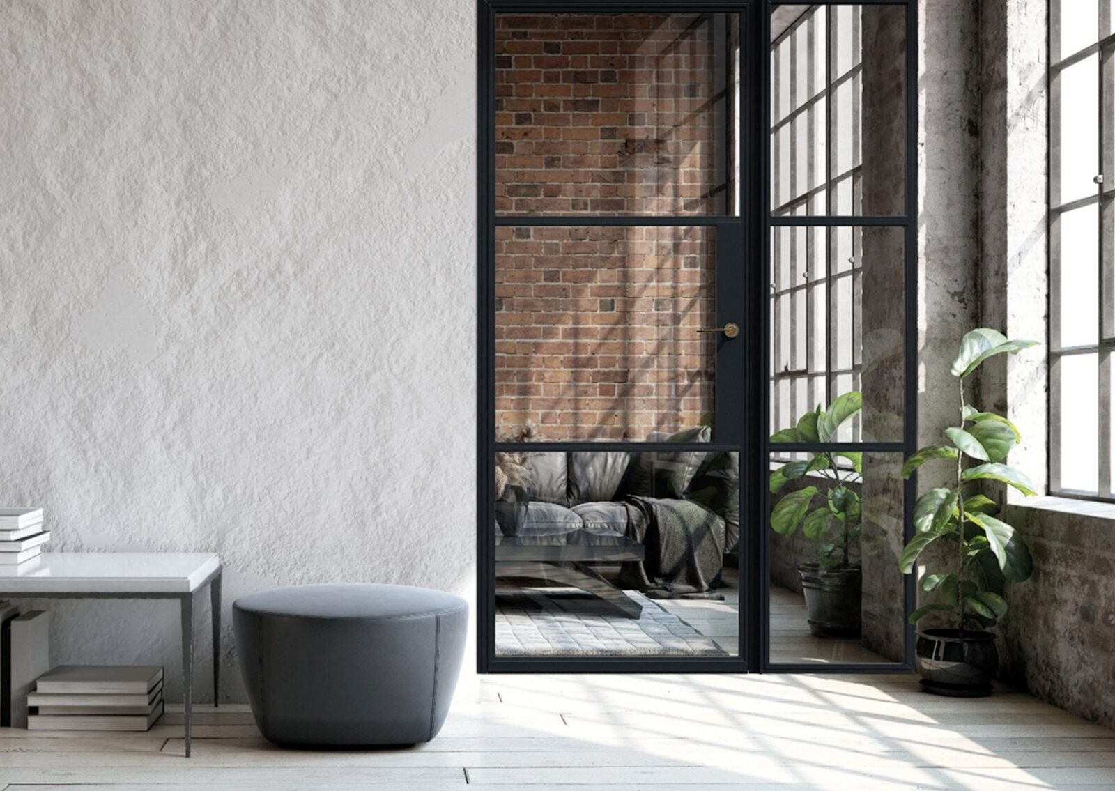 Aluspace Doors forming the perfect room divide inside a modern home